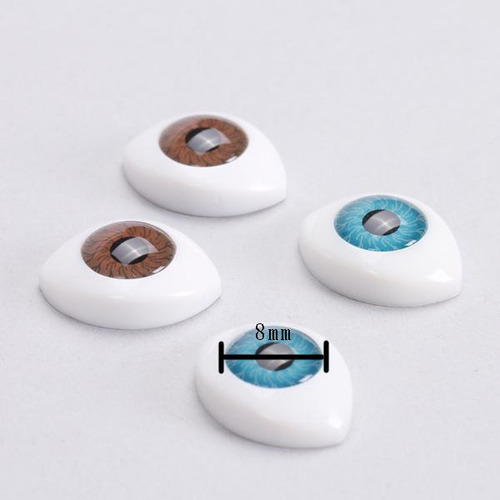4 Pares 4 Ovales Huecos Ojos Plásticos Ojos Para Muñeca