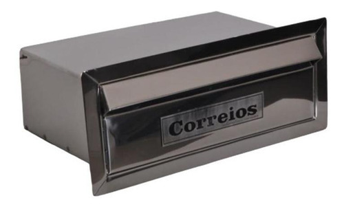 Caixa De  Para Muro Inox 30 X 10 X 20 Cm Fortinox