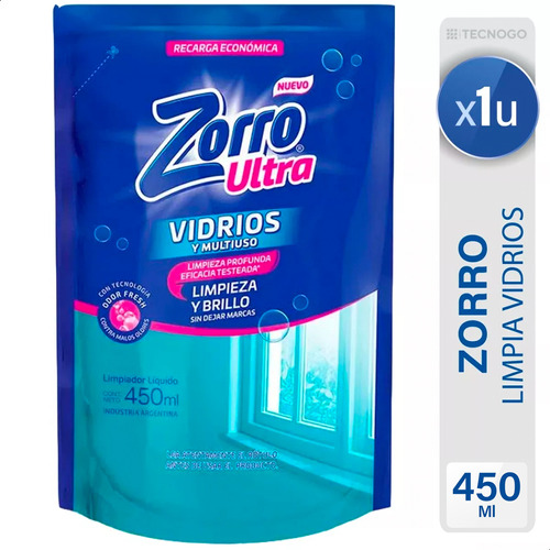 Limpiador Liquido Vidrios Recarga Zorro - Mejor Precio