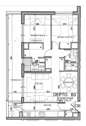 Departamento 76m + Estacionamiento + Bodega / Amplia Terraza