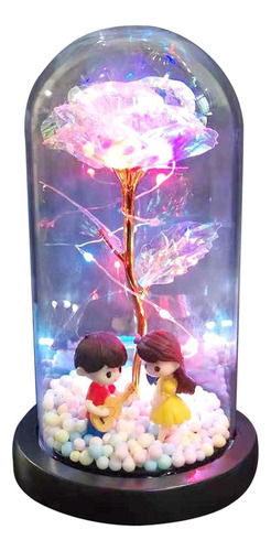 Lámpara De Cristal Con Base De Rosas, Decoración De 9 X 22 C