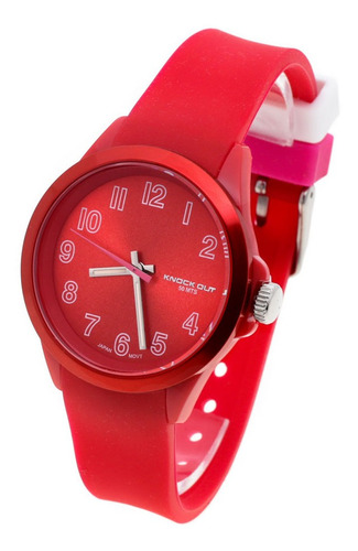 Reloj Knock Out Mujer 8939 Caucho Colores Sumergible