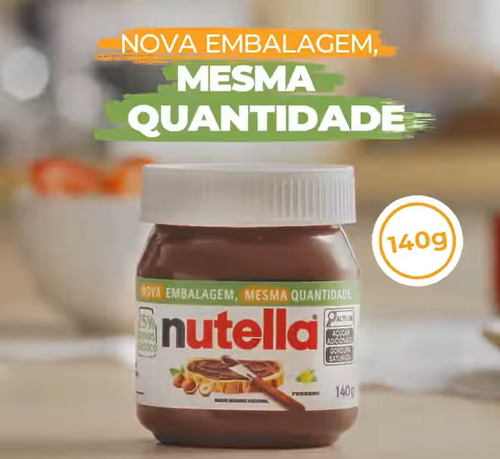 Creme De Avelã Nutella 140g - Kit Com 5 Potes