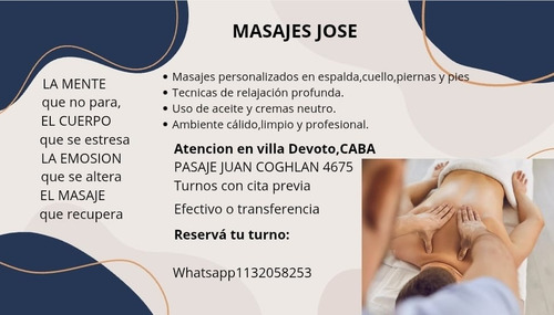 Masajes Descontracturante Y Relajante