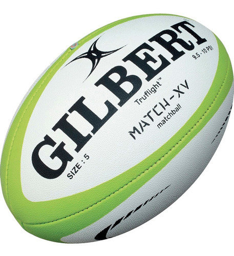 Pelota Rugby Nº5 Gilbert Match Xv Truflight Match Ball Color Verde