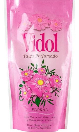 Vidol Talco Perfumado Floral X 250g - Con Extracto De Avena