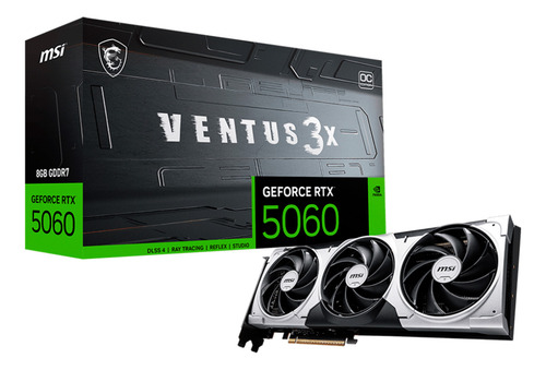 Tarjeta De Video Msi Geforce Rtx 5060 Ventus 3x Oc 8gb Gddr7