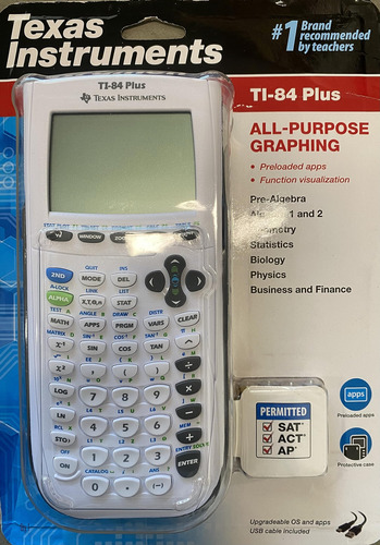 Calculadora Gráfica Texas Instruments Ti-84 Plus, Color Blan