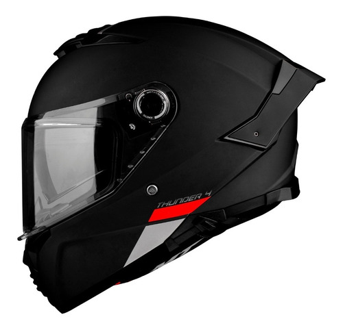 Casco De Moto Mt Helmets Thunder 4 Negro Mate Pinlock Inclui