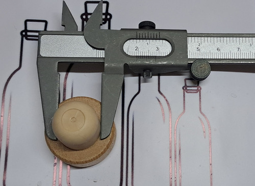 Tapon De Madera Con Corcho Sintetico Para Botella 20 Pzs