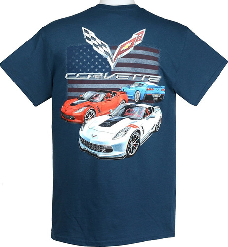 Chevrolet C7 Grandsport Corvette Con Camisa De La Bandera Es