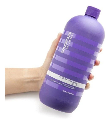 Shampoo Silver Morado Matizador Elgon 1 Litro