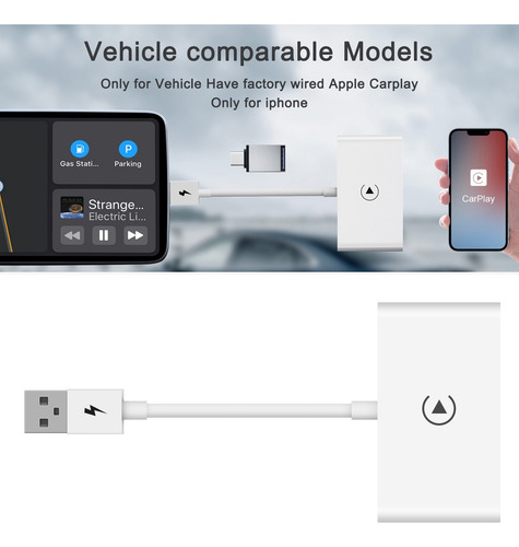 Adaptador Carplay Inálambrico Wireless Plug & Play I-phone