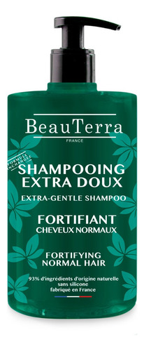 Beauterra Shampoo Fortificante Suave Natural Y Vegano 750 Ml
