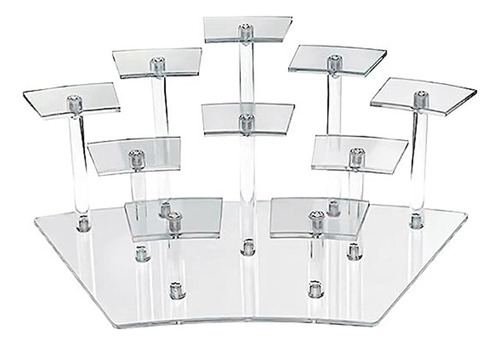 Soportes De Estantería De Acrílico Transparente De 10 Asient