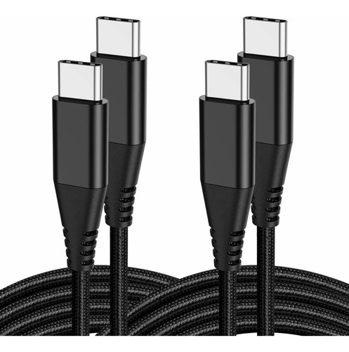 Cable De Carga Rapida Usb C A Usb C, 6 Pies/2 Cables/3a 60w