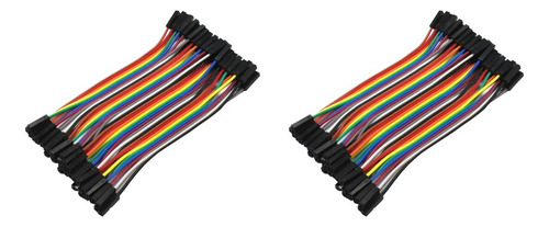 10pqts Cable Jumpers Dupont Hembra Hembra 10cm 40pzs Arduino
