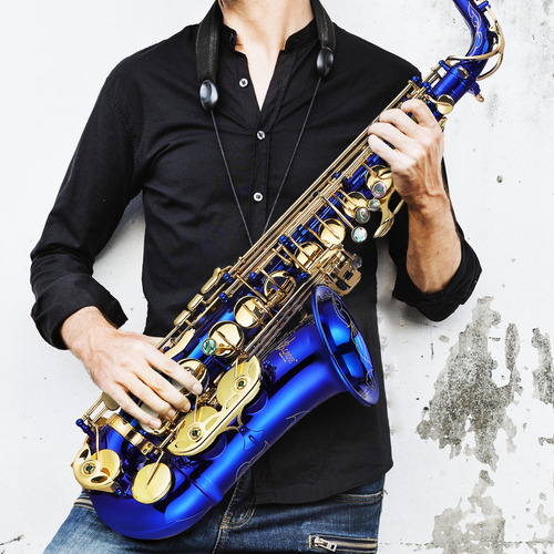 Saxofón Alto En Mi Bemol Con Grabado En Latón Eb Alta Calida