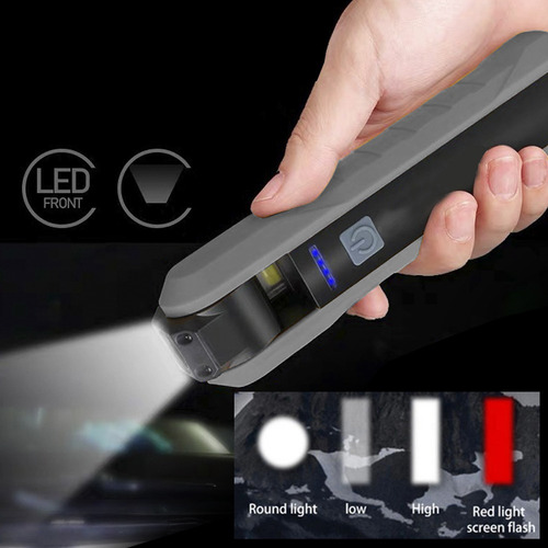 Luz De Trabajo Usb Portátil Plegable 4 Modos Cob Linterna