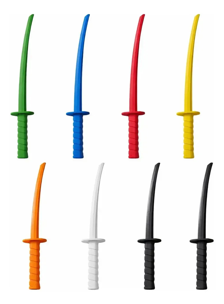 Espada Samurai Estilo Katana Cosplay Retrátil Impressão 3d Azul