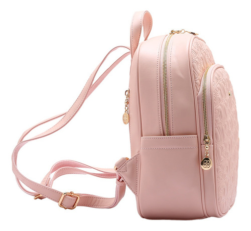 Mochila Feminina Chenson Heart Cool Costas 8485101 Rosa Liso