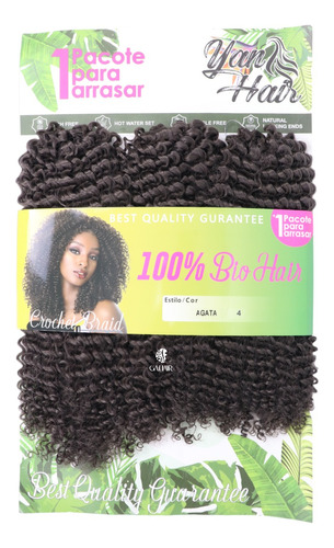 Cabelo Afro Fibra Bio Vegetal P/crochet Braids Agata +agulha