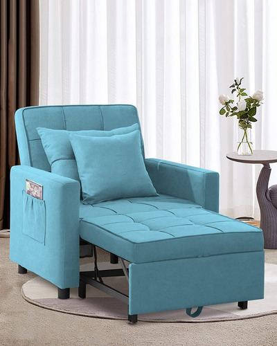 Silla Convertible 3 En 1 Individual Lino Azulcl Xspracer