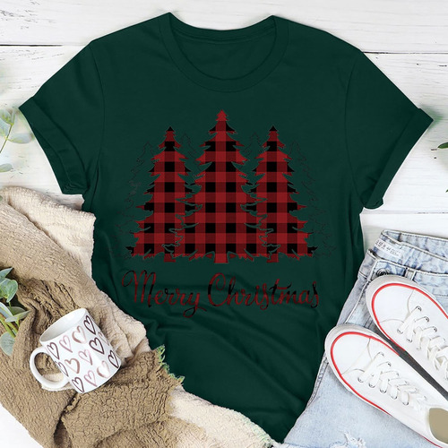 Disfraz Feliz Navidad Para Dama Camiseta Clasica Grafico