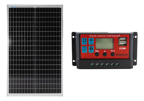 Panel Solar 40wp Fotovoltaico Solarline + Regulador 10a