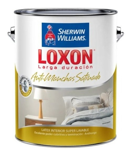 Pinturas Sherwin Williams Loxon Anti-manchas Satin Bco 4lts