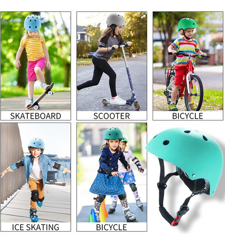 Casco De Bicicleta Ajustable Para Niños Con Rodilleras, Code