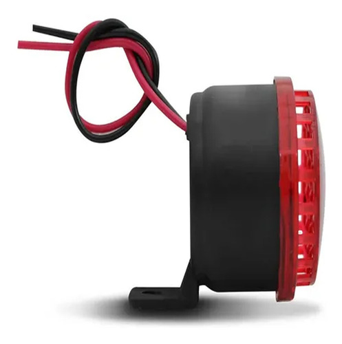 Sirene Piezo 6 Tons Com Led Vermelho 12v Universal Marcha Ré