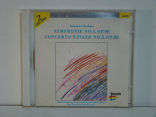 Cd - Johannes Brahms - Symphone N. 4 - Concerto E Piano N. 2