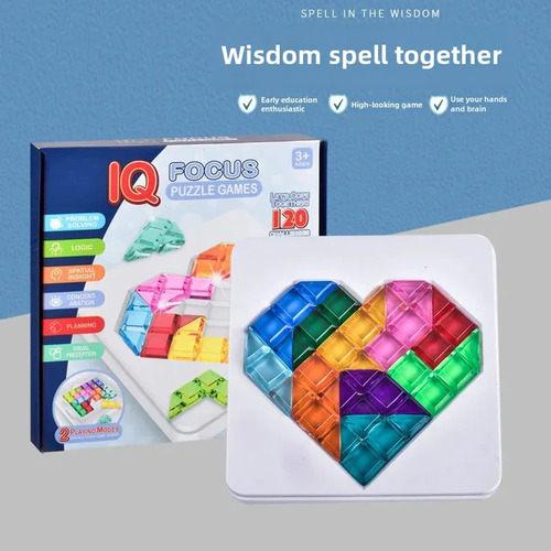 Jogo Educacional De Mesa Iq Focus Puzzle Game Assembly