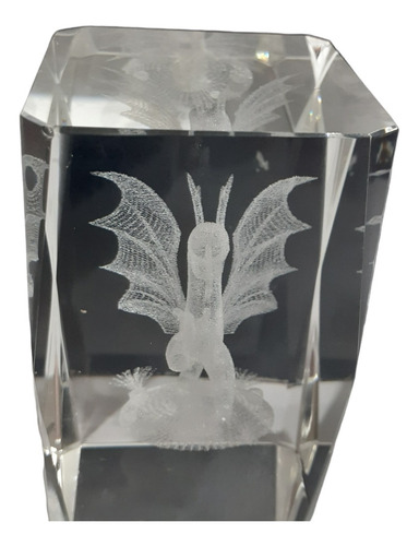 Cristal 3d Prisma Rectangular Figura Dragón
