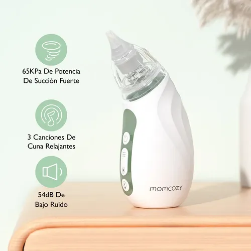 Momcozy BN002 Aspirador Nasal Portátil Para Bebés Eléctrico Color Verde Claro, imagen 2