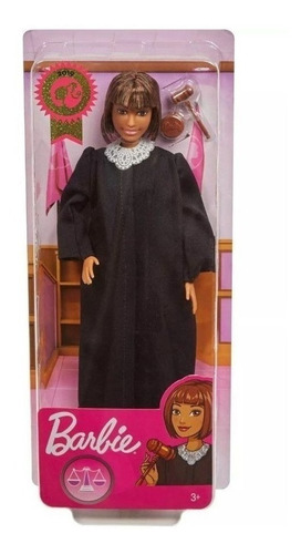 Imagem 6 de 7 de Barbie Profiss - Juíza Cabelo Castanho Curto Ms