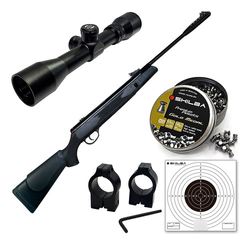 Rifle Aire Comprimido Webley Vmx 5.5 Mira Montaje Balines 