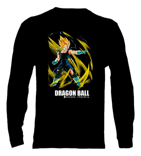 Polera Manga Larga Dragon Ball - Ver 01 - Vegeta