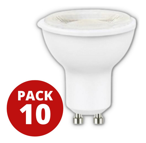 Ampolleta Led Gu10 7 Watts Transparente Pack 10 Und Want