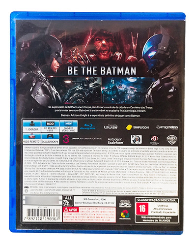 Batman Arkham Knight - Mídia Física Ps4 C/manual (Usado)