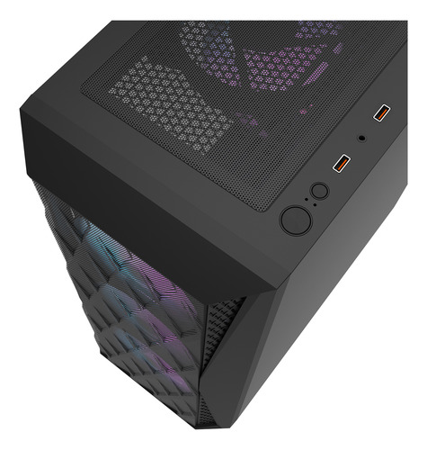 Gabinete Gamer Darkflash Dk352 Mesh Atx 4 Fans Rgb Incluidos Negro