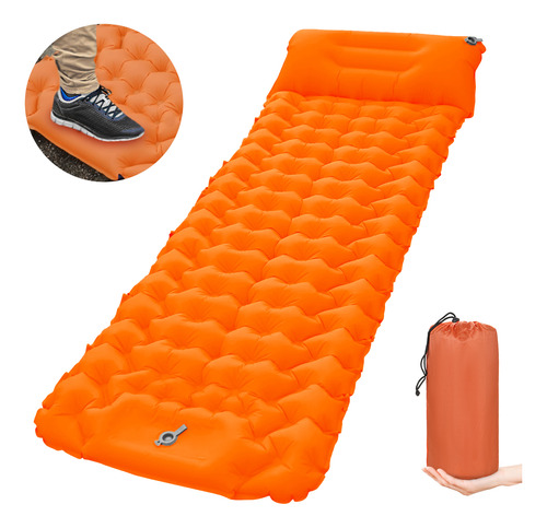 Colchón Inflable Ma Tress Para Dormir, Almohada Y Acampar