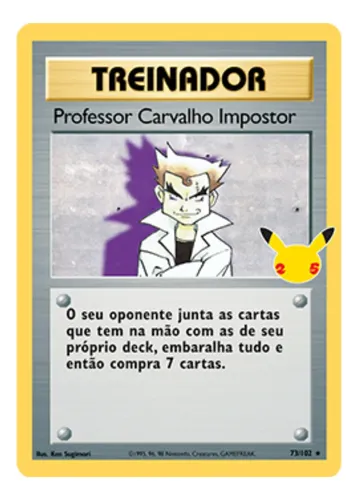 Carta Pokémon Imposter Professor Oak 73/102 Celebrações 4/25
