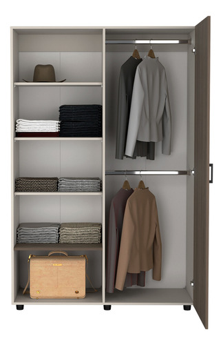 Closet Eco 184x120x46 Rta Color Capri Milan
