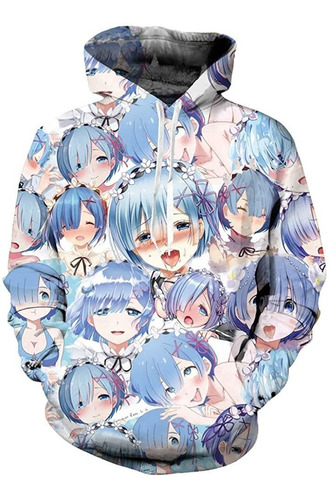 Anime De Dibujos Animados Ahegao Sudadera Con Capucha Impres