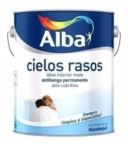 Cielos Rasos Alba 4 Lt + Lija Al Agua