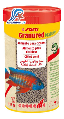 Alimento Para Peces Tropicales Cíclidos. Sera Granured 135g