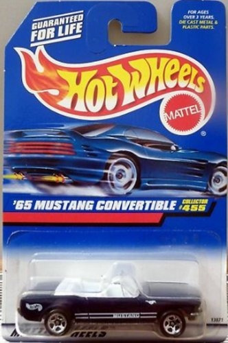 Mattel Hot Wheels 1998 1:64 Escala Negro 1965 Ford Mustang