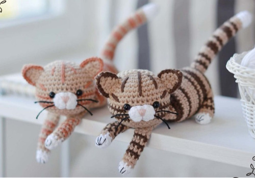 Patrón Para Tejer Estos Pequeños Gatitos Amigurumis.